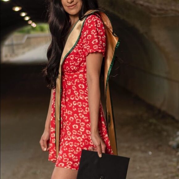 ✨ Garden Explorer Red Floral Print Mini Dress✨ - Picture 6 of 12